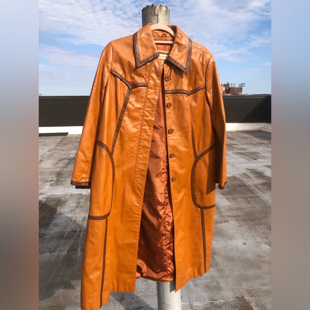 Vintage leather trenchcoat